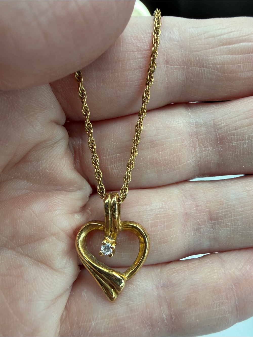 Beautiful Diamond Heart Necklace